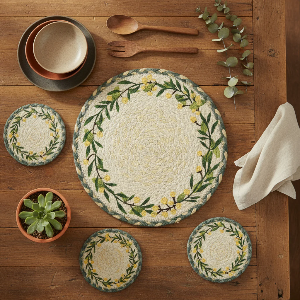 The Braided Rug Company Jute Placemats, Mimosa ( Set Of 6 ) - Image 3