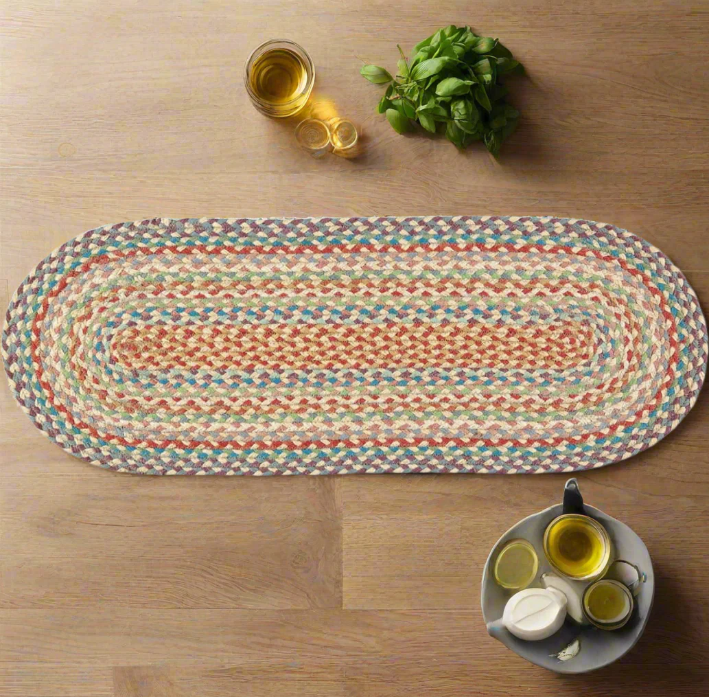The Braided Rug Company Jute Table Runner, Carnival - Image 2