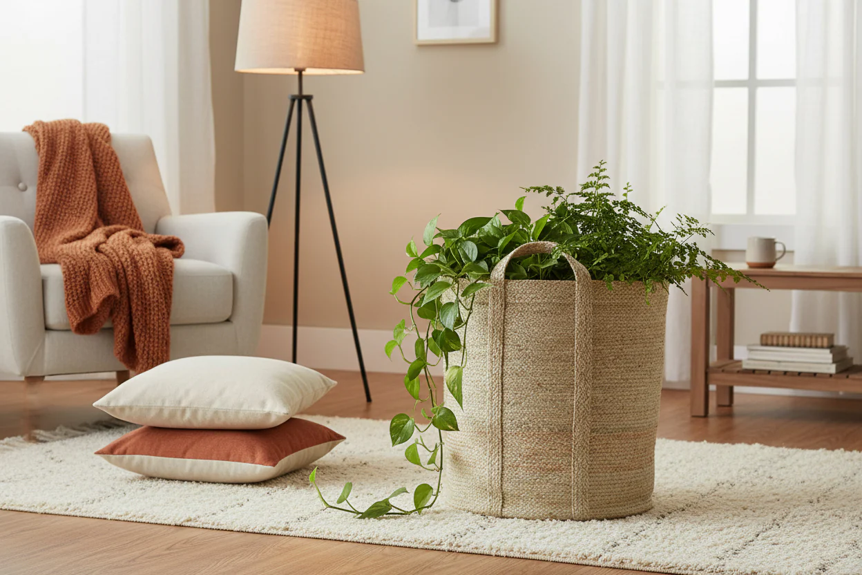 The Braided Rug Company Natural Jute Slouchy Basket - Image 4