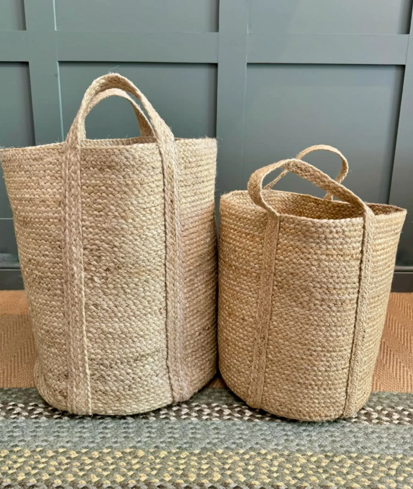 The Braided Rug Company Natural Jute Slouchy Basket - Image 5