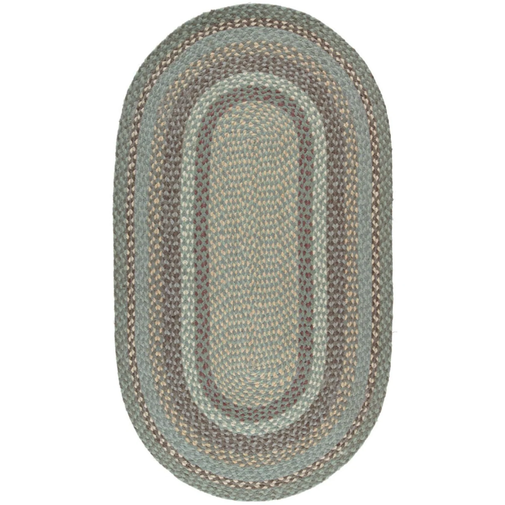 The Braided Rug Company Oval Jute Rug, Seaspray