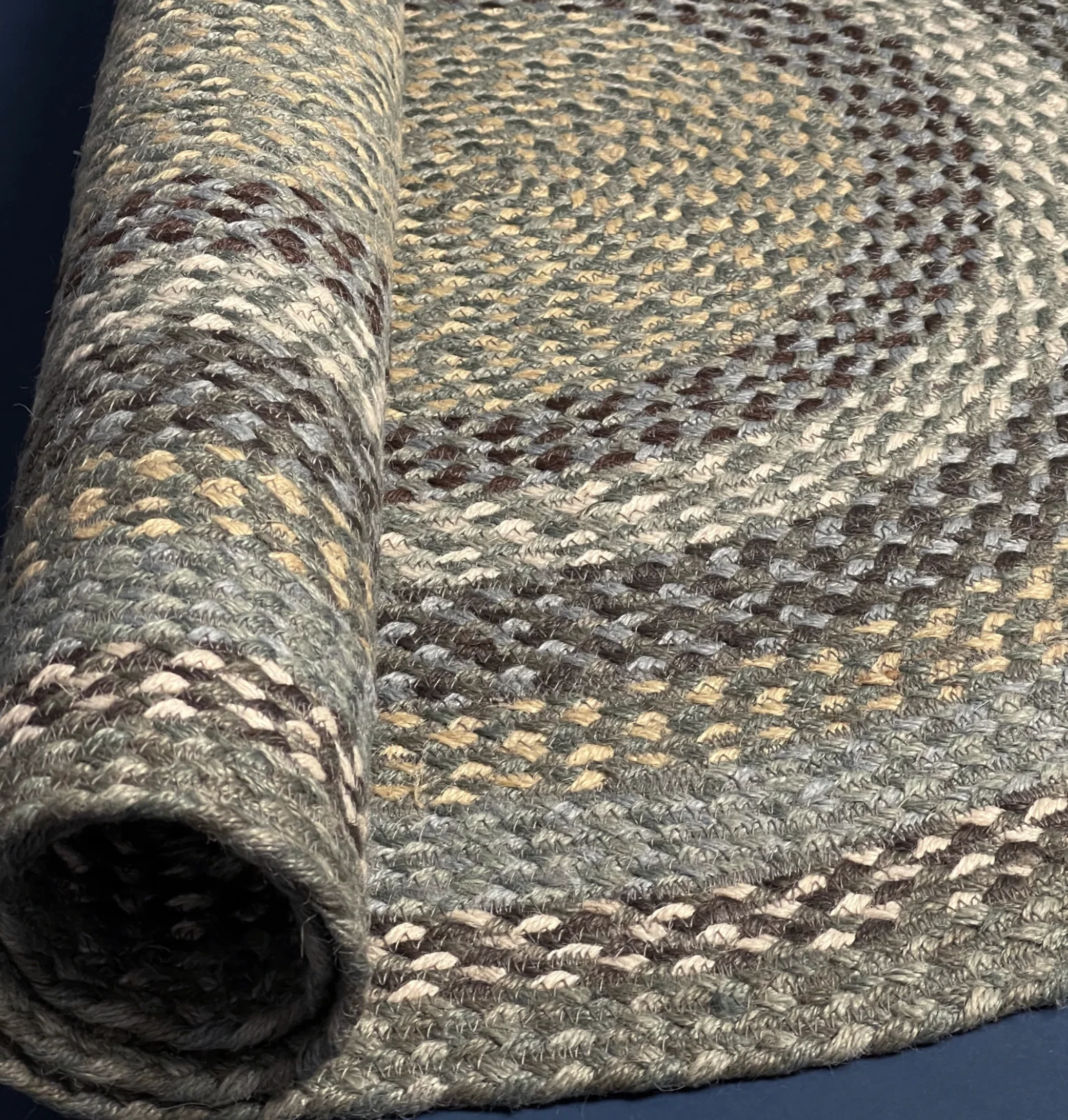 The Braided Rug Company Oval Jute Rug, Seaspray - Image 2