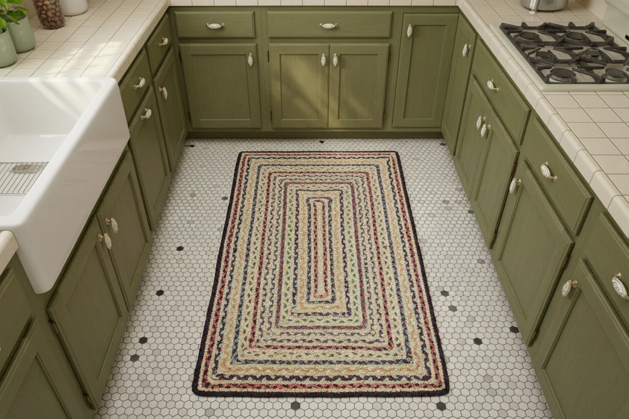 The Braided Rug Company Rectangle Jute Rug, Fairisle - Image 3