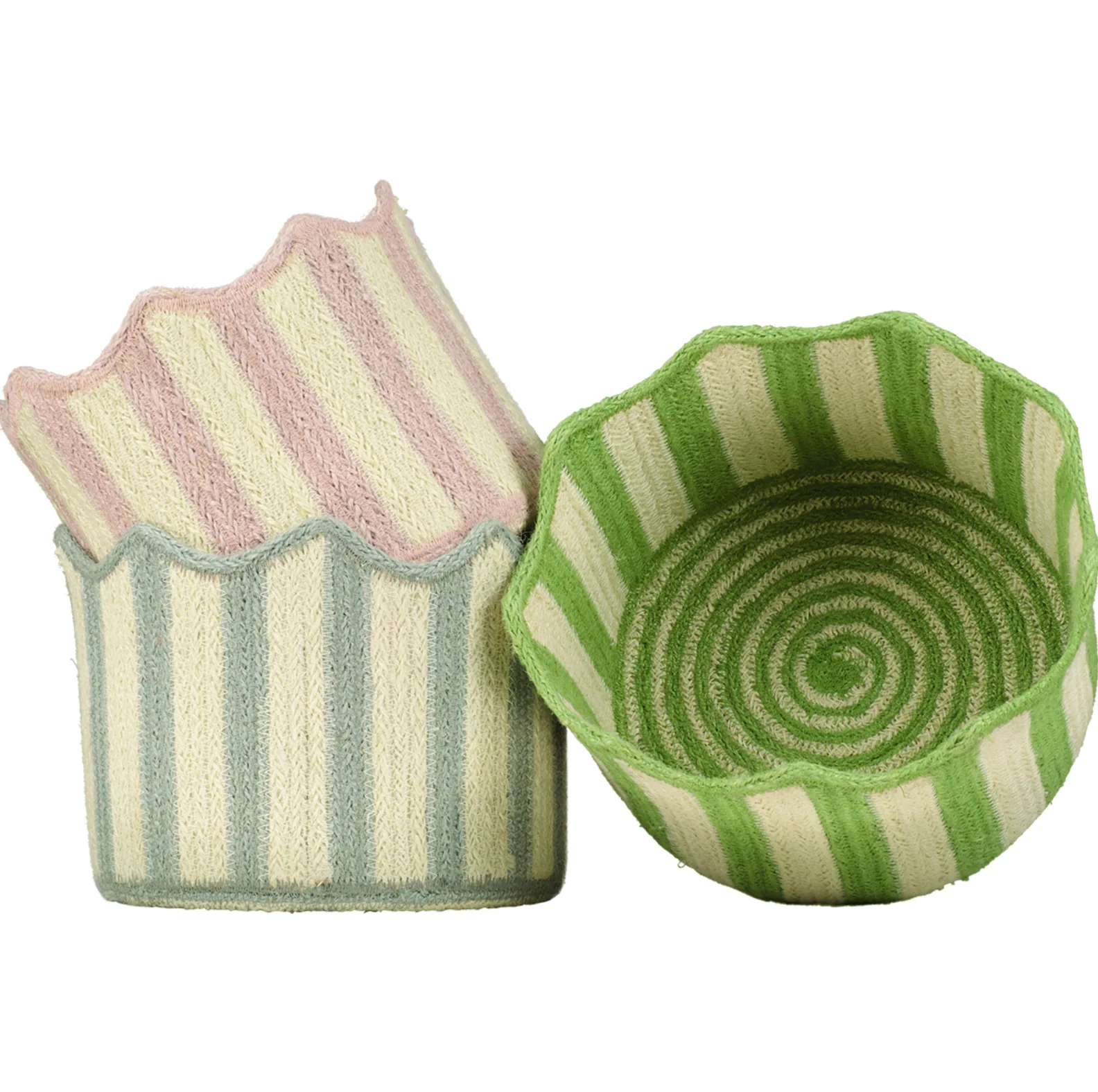 The Braided Rug Company Tulip Basket, Jade - Image 8