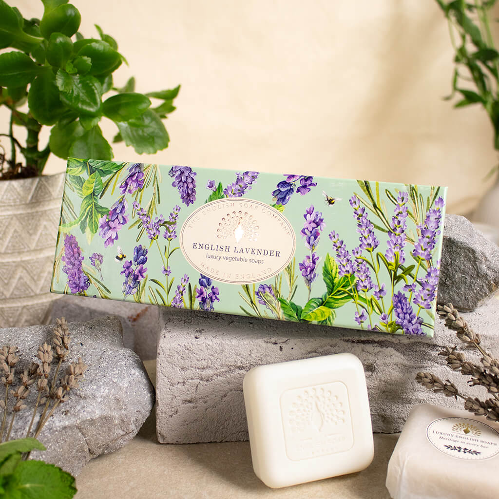 The English Soap Company Heritage Collection, English Lavender (Triple Soap Gift Box) - Image 4