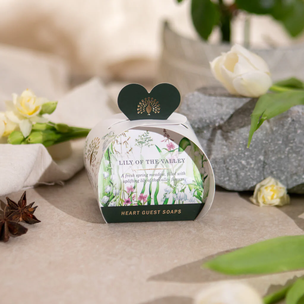 The English Soap Company Heritage Collection , Lily Of The Valley Mini Heart Soaps - Image 3