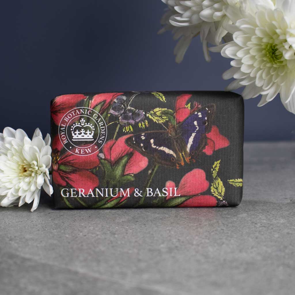 The English Soap Company Kew Gardens, Geranium And Basil Soap - Image 2