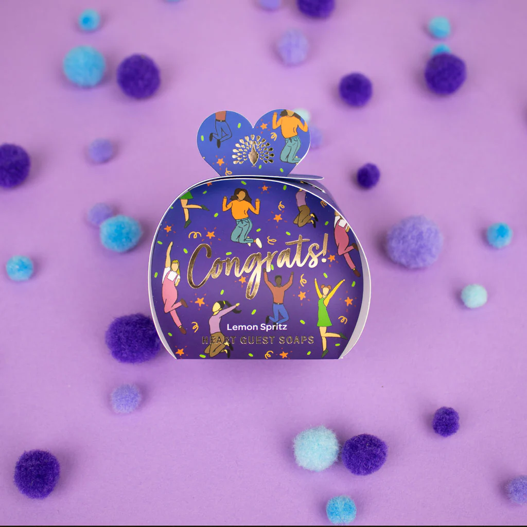 The English Soap Company Occasions Mini Heart Soaps, Congrats - Image 2