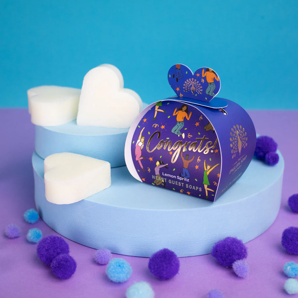The English Soap Company Occasions Mini Heart Soaps, Congrats - Image 4