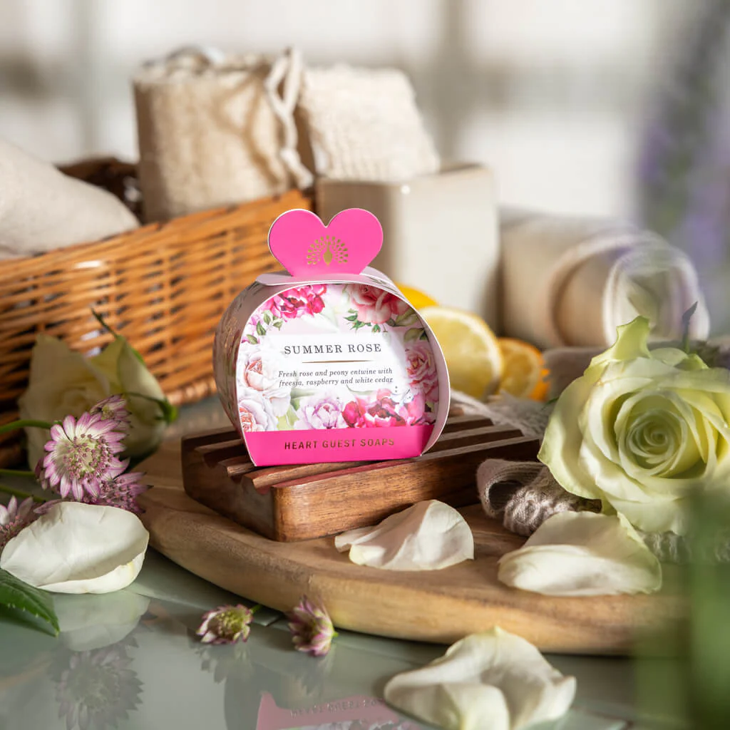 The English Soap Company Heritage , Summer Rose Mini Heart Soap - Image 4