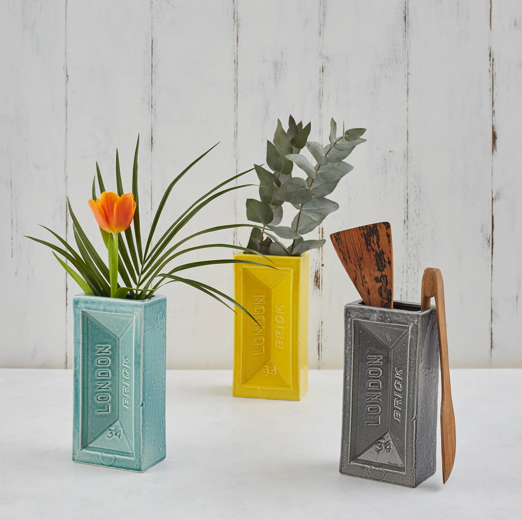 London Brick Vase, Grey - Image 4