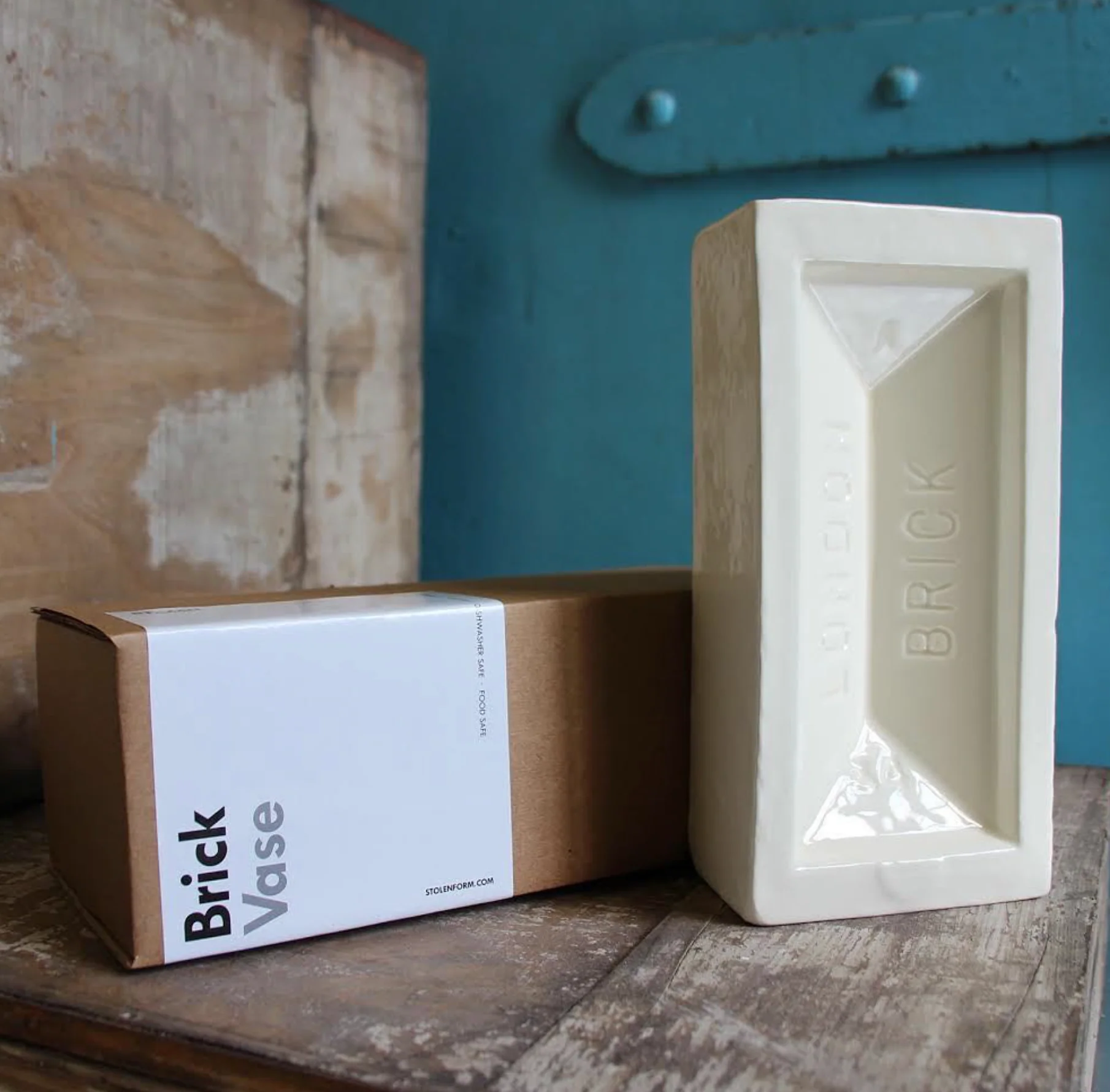 London Brick Vase, White - Image 6