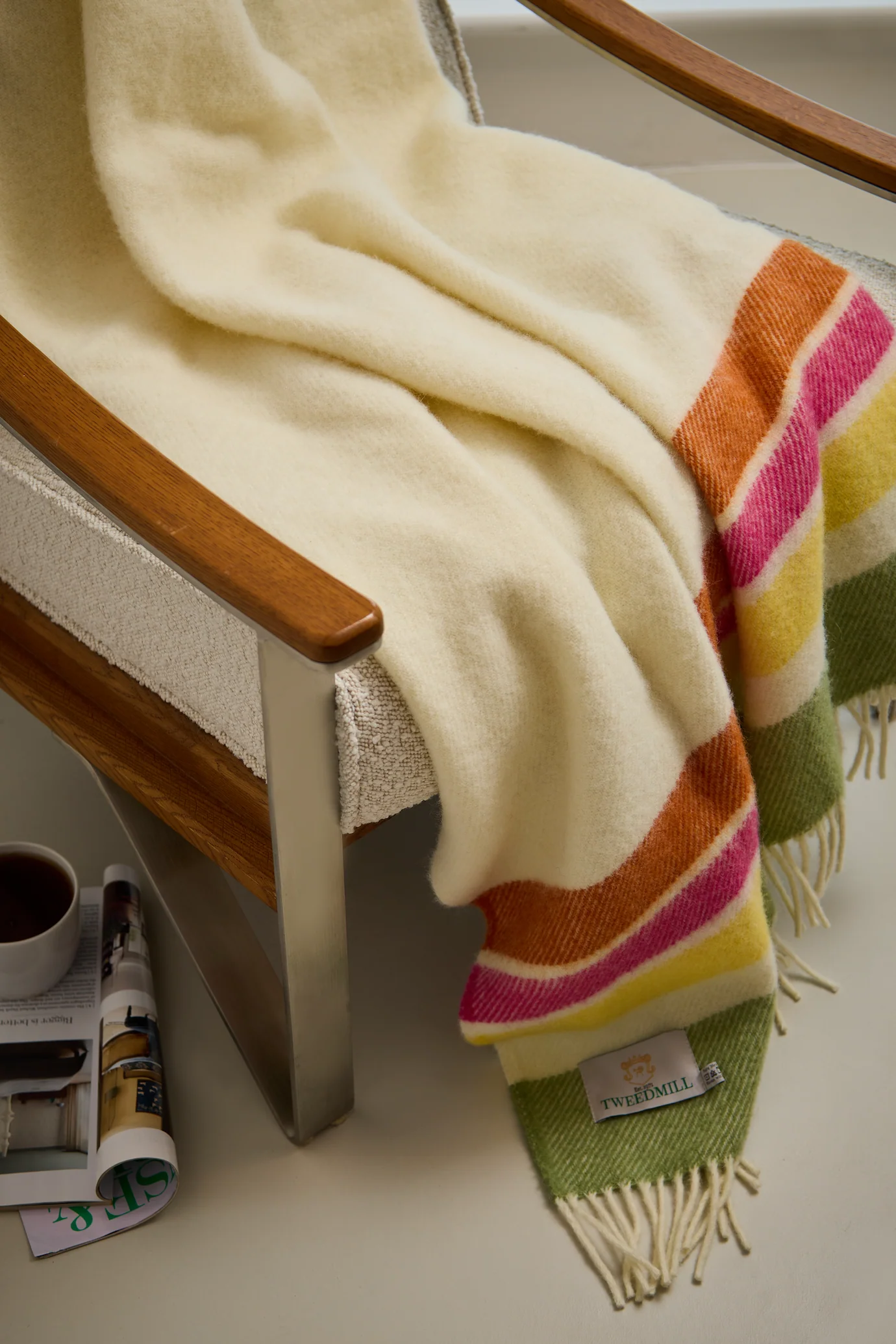Tweedmill Alaska Pure New Wool Throw, Petal - Image 4
