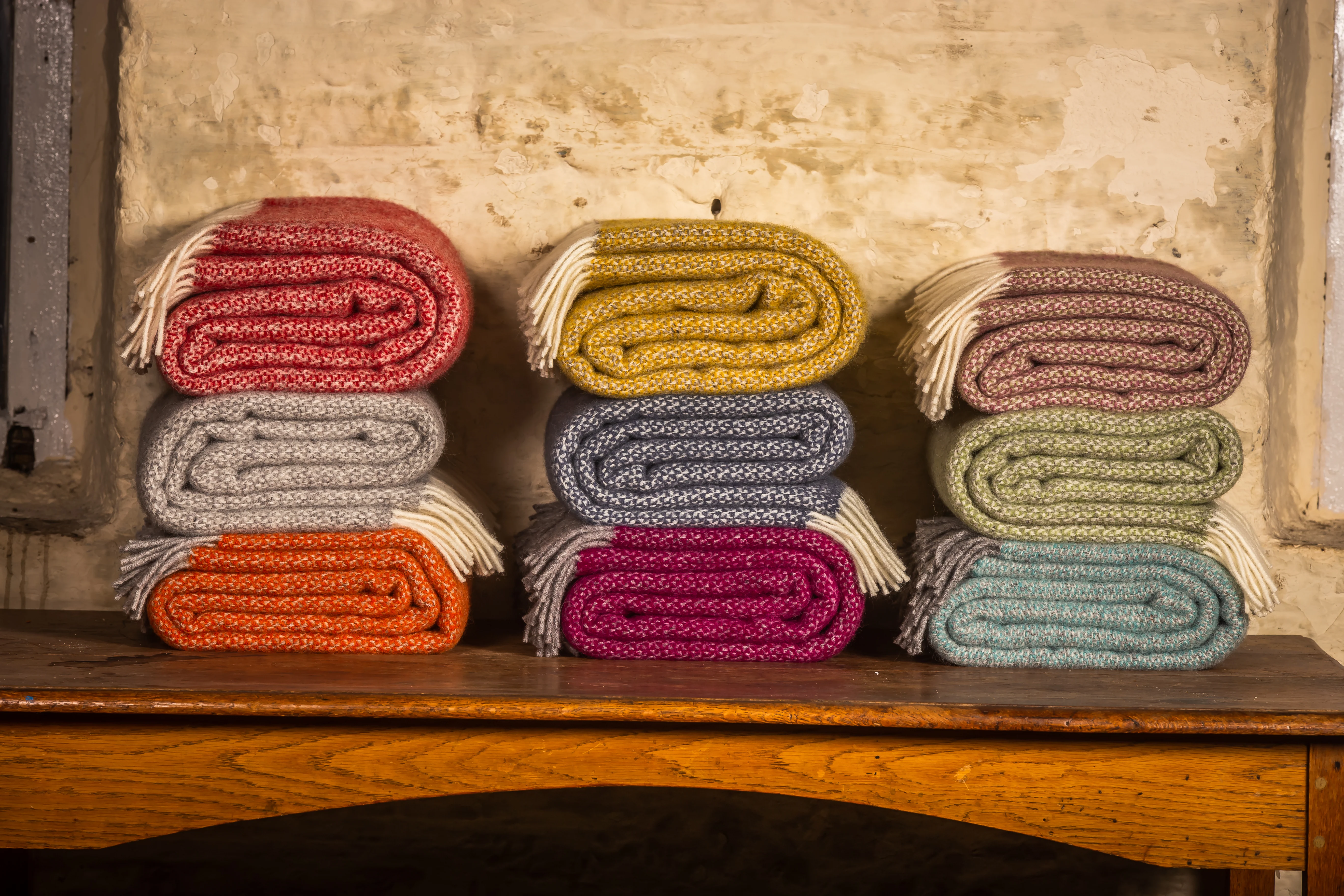 Tweedmill Illusion Pure New Wool Throw, Blue Slate - Image 5