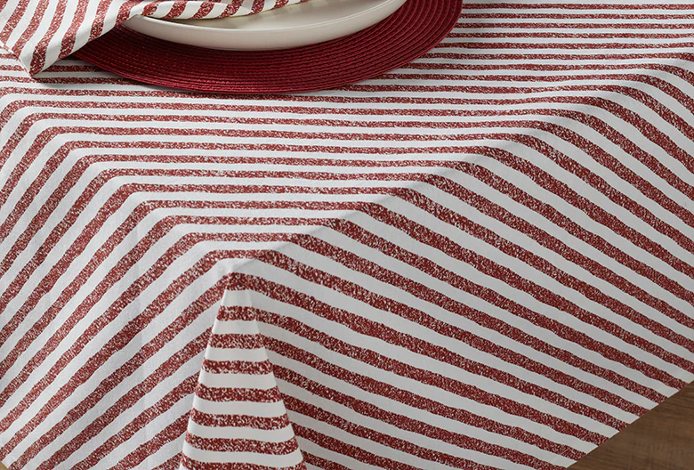 Walton & Co Candy Cane Tablecloth, Red - Image 3