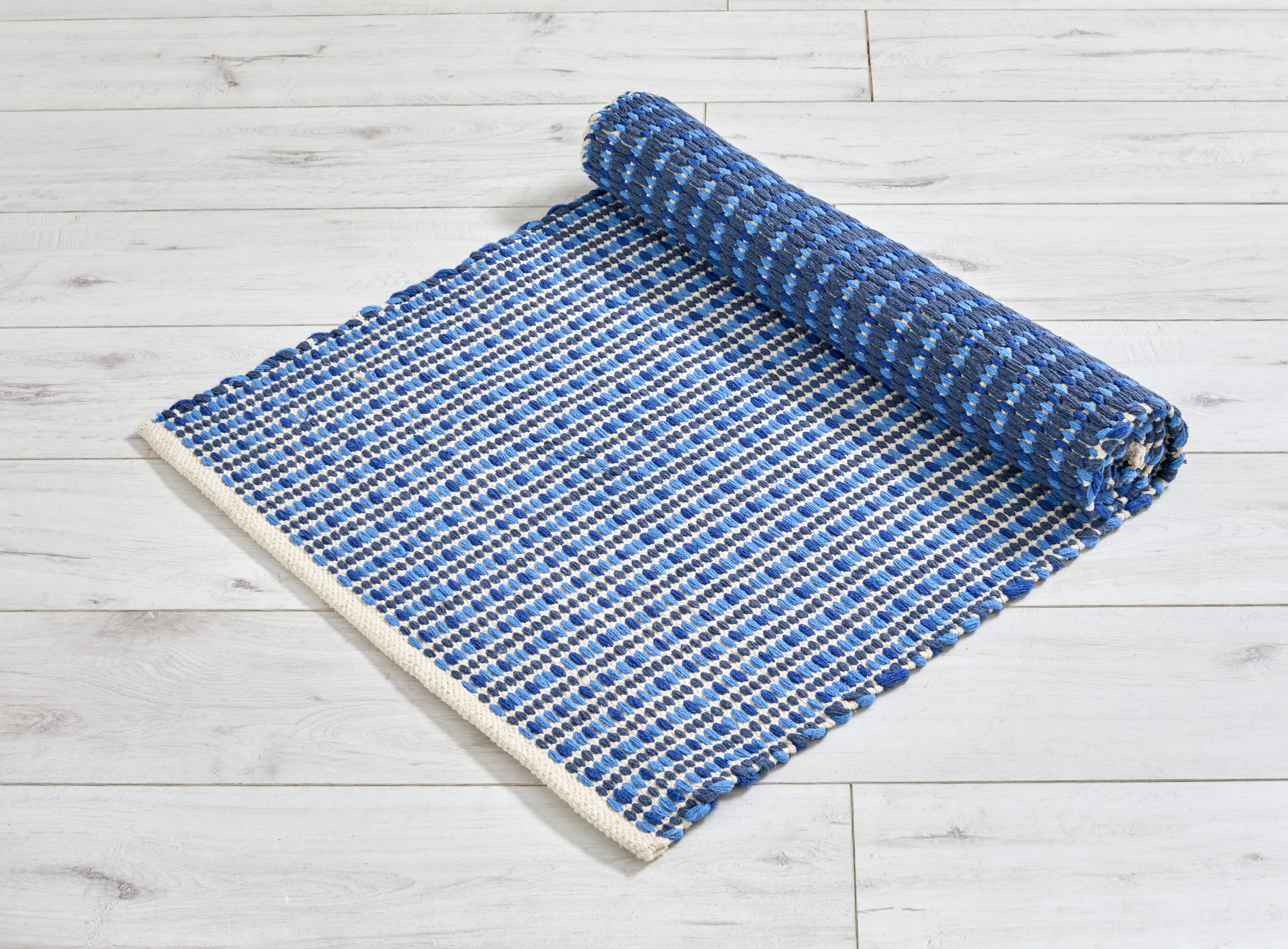 Walton & Co Capri Cotton  Rug, Blue