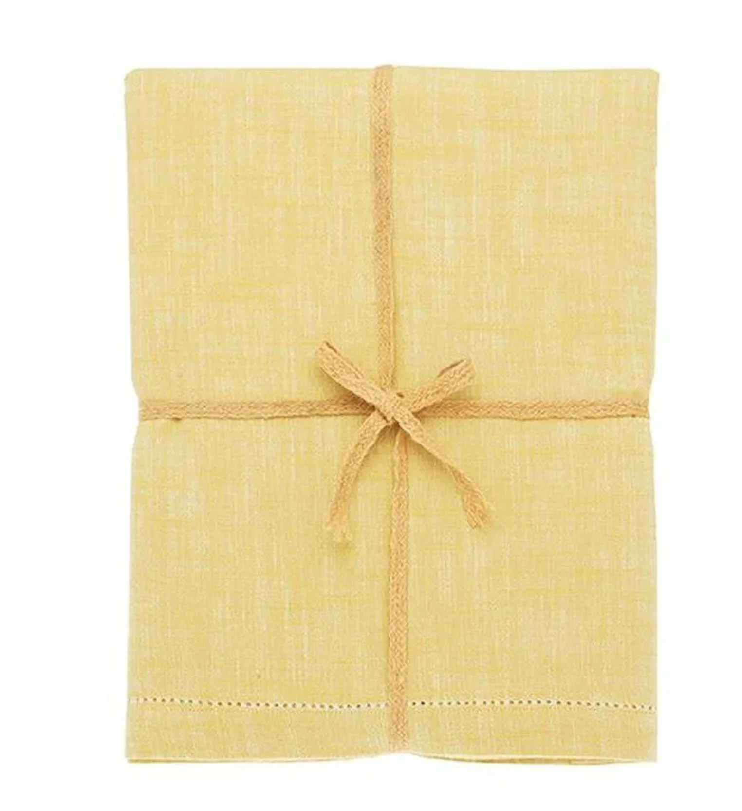 Walton & Co Chambray Cotton Tablecloth, Saffron - Image 6