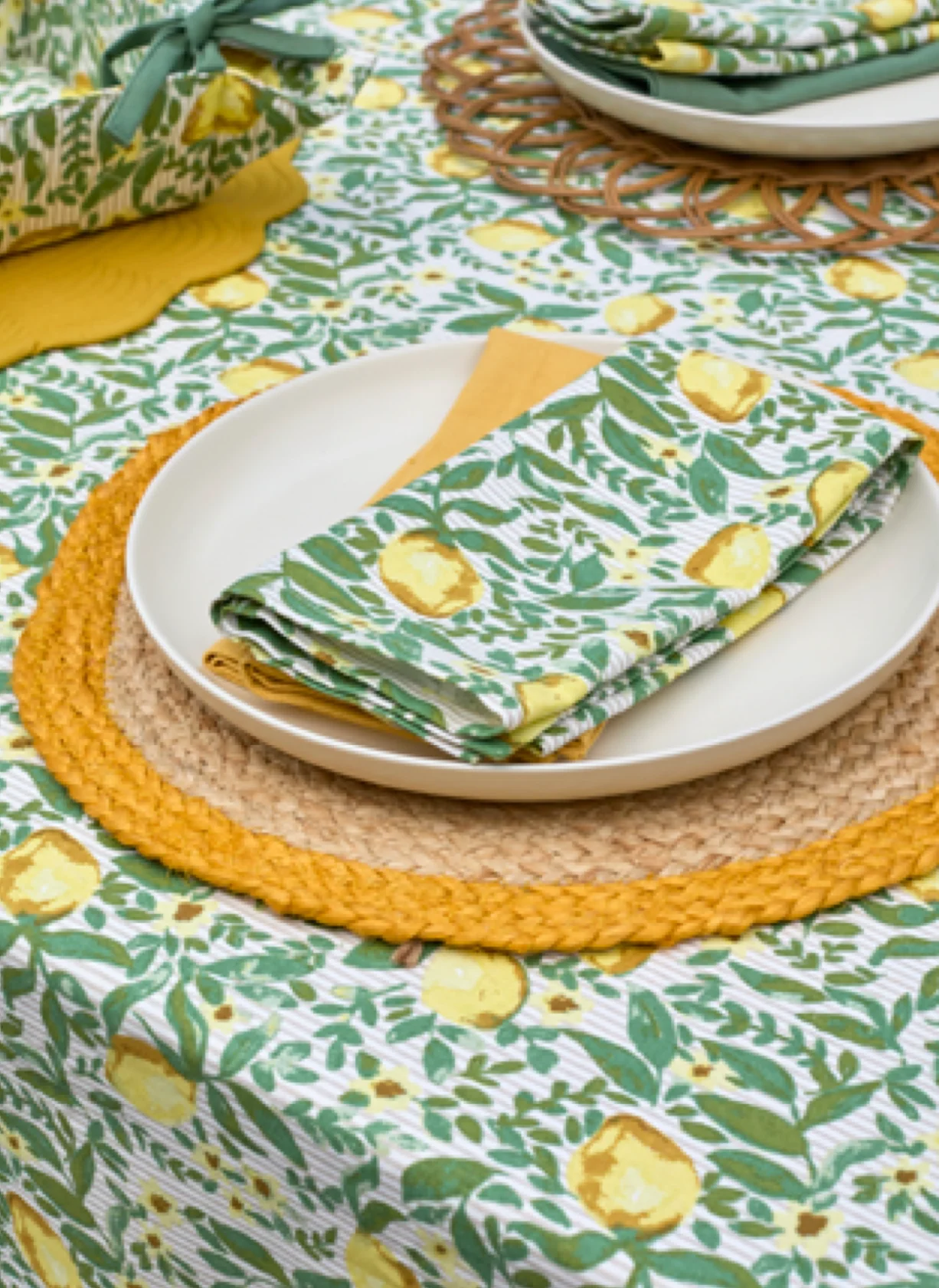 Walton & Co Cotton Napkins, Ochre (Set Of 4) - Image 5