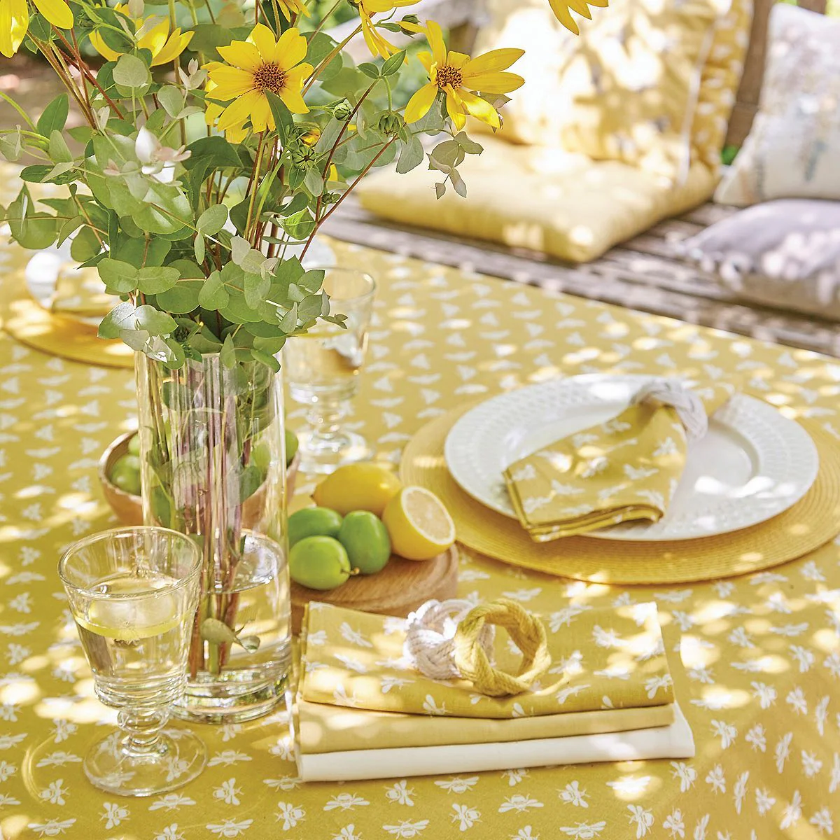 Walton & Co Cotton Napkins, Ochre (Set Of 4) - Image 6