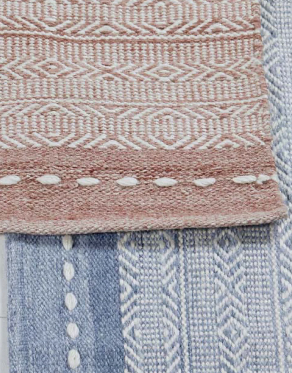 Walton & Co Diamond Weave Rug, Blue - Image 4