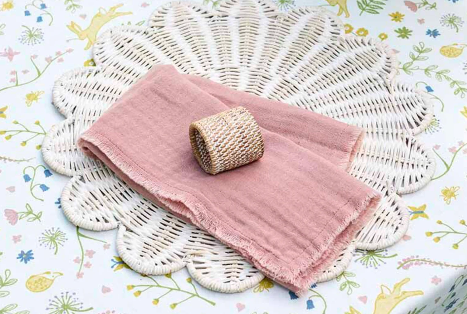 Walton & Co Soft Weave Cotton Napkins, Plaster (Set Of 2) - Image 2
