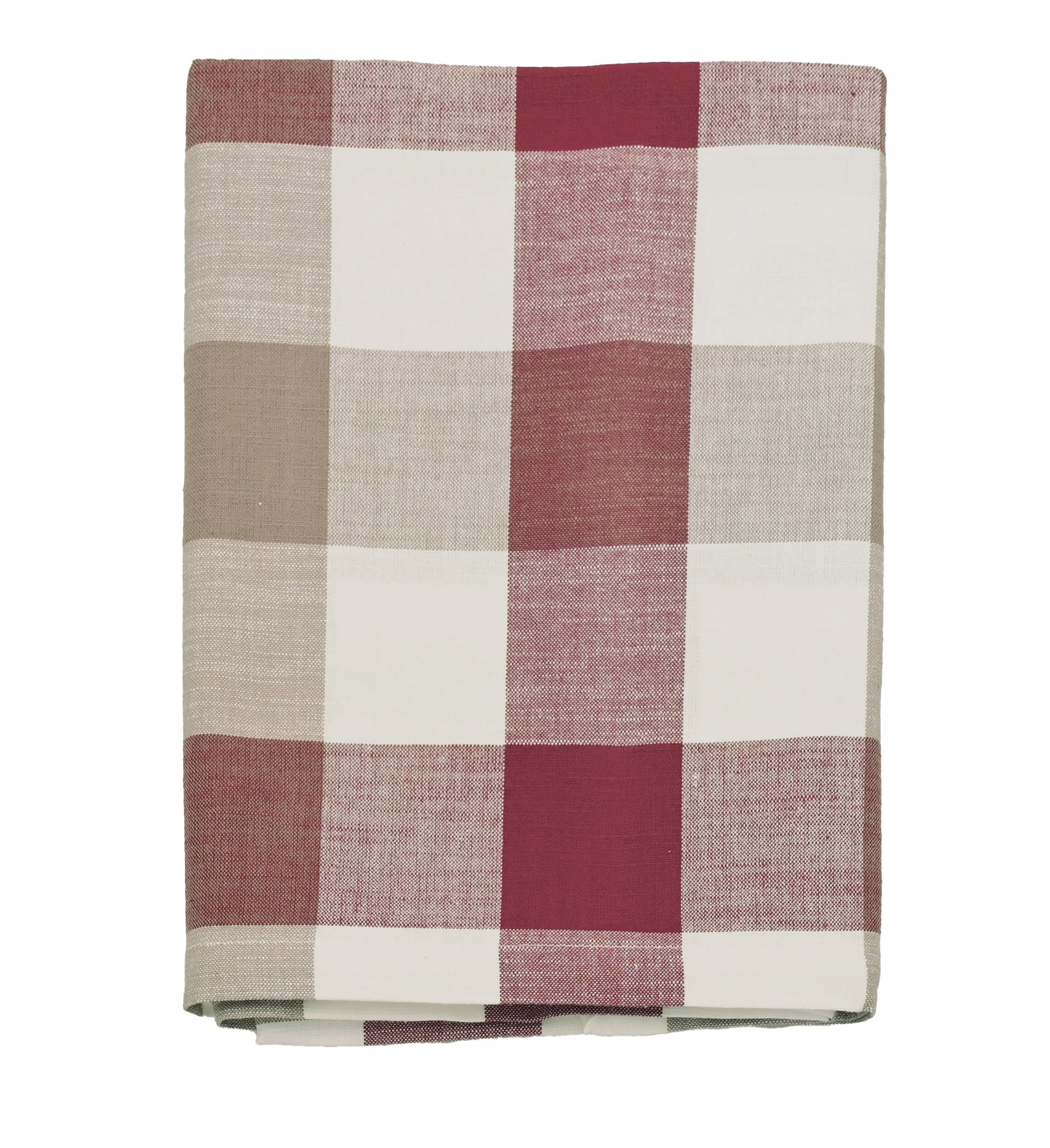 Walton & Co Vermont Tablecloth, Merlot & Mocha - Image 4