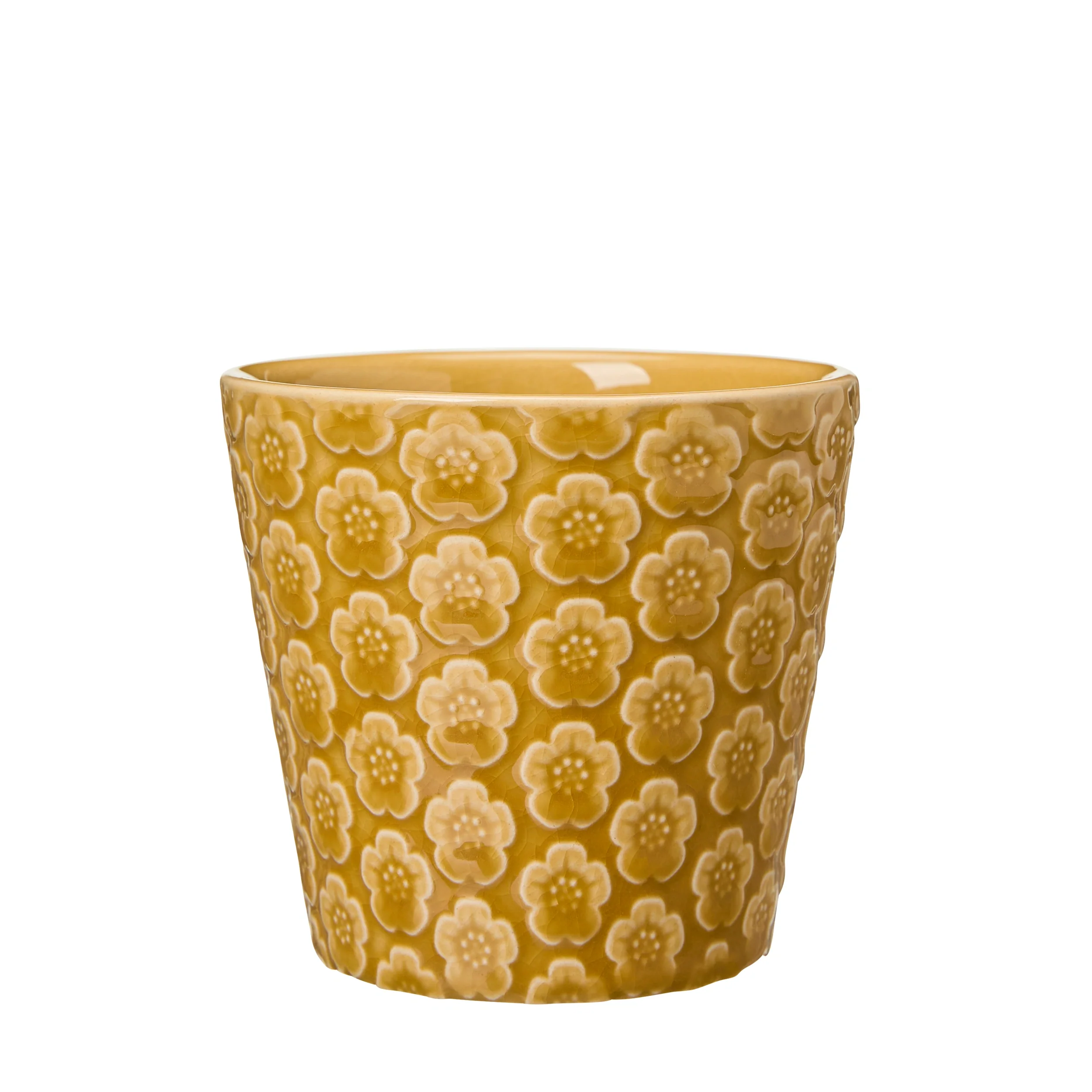 Wikholm Majken Ceramic Mini Plant Pots, Yellow  (Set Of 3) - Image 6