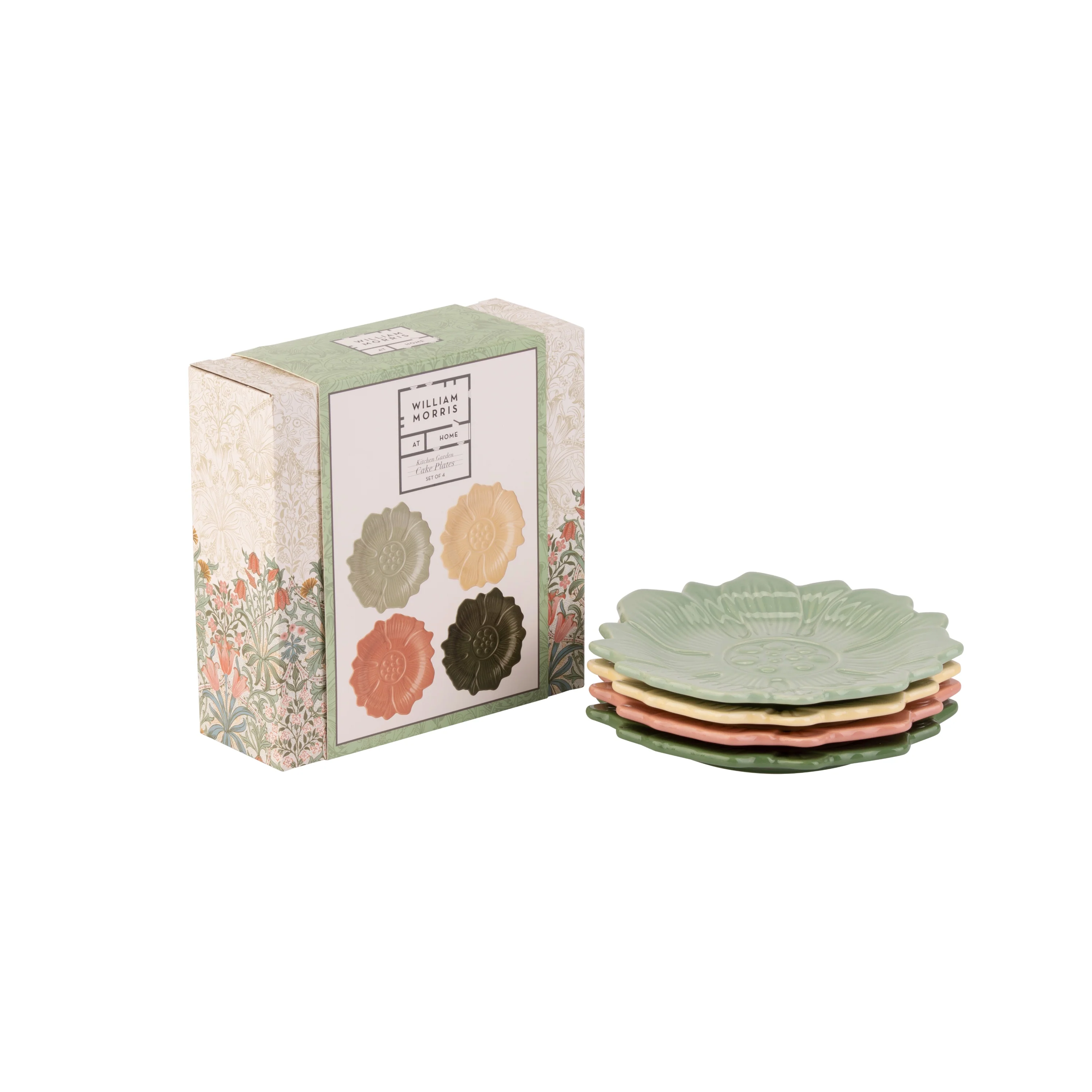 William Morris At Home Kitchen Garden Flower Shaped Cake Plates( Set of 4) - Image 11