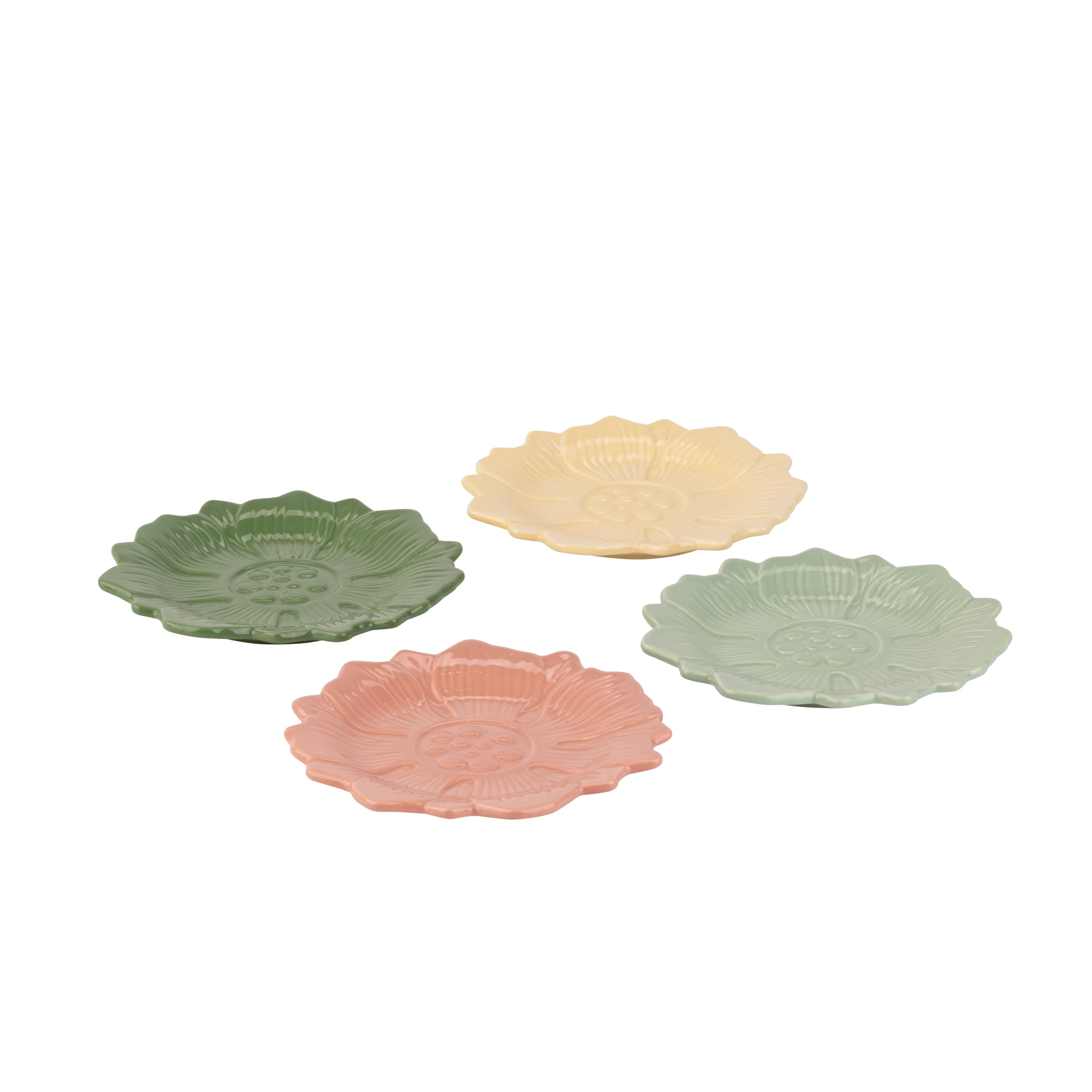 William Morris At Home Kitchen Garden Flower Shaped Cake Plates( Set of 4) - Image 2