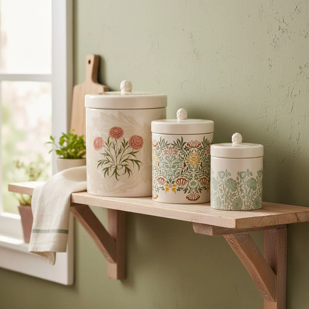 William Morris At Home Kitchen Garden Medium Ceramic Storage Jar - Image 5