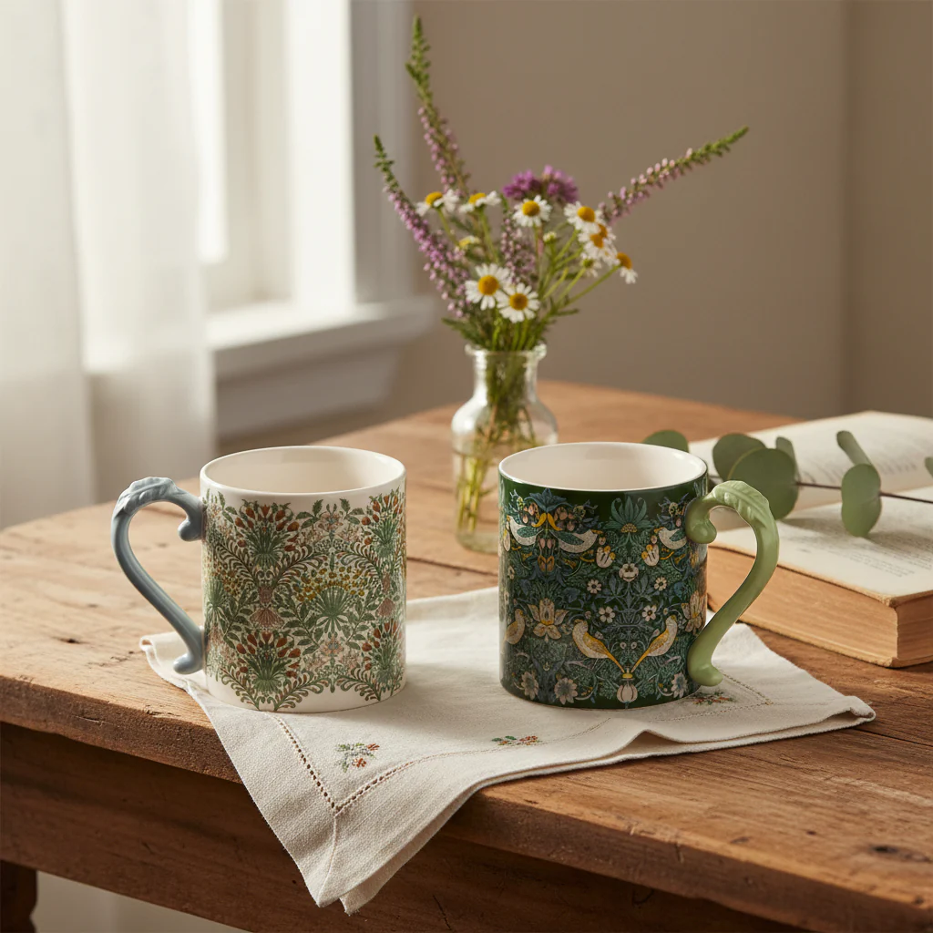 William Morris At Home Kitchen Garden Set of 2 Mugs - Image 7