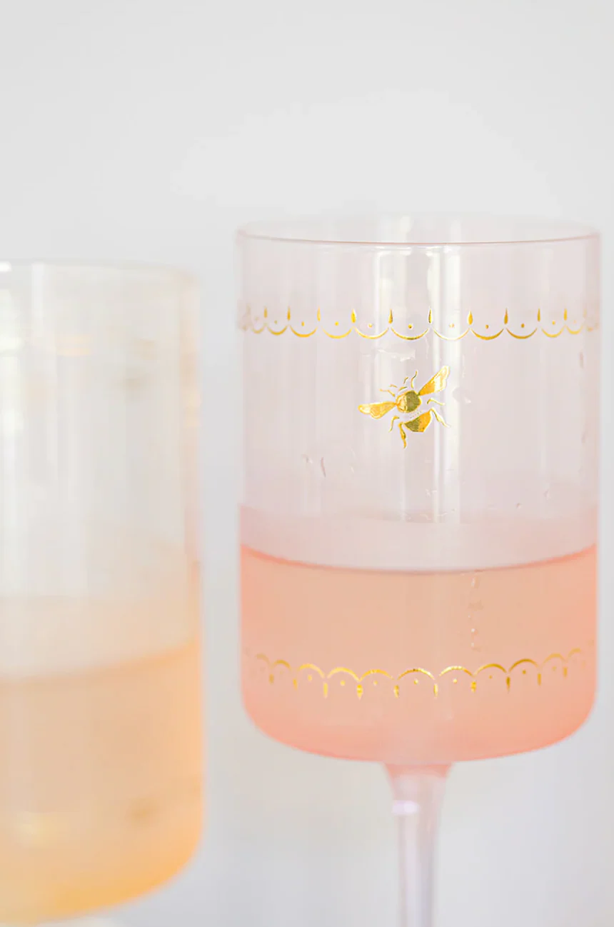 Yvonne Ellen Bee Wine Glasses, ( Set Of Two ) - Image 3