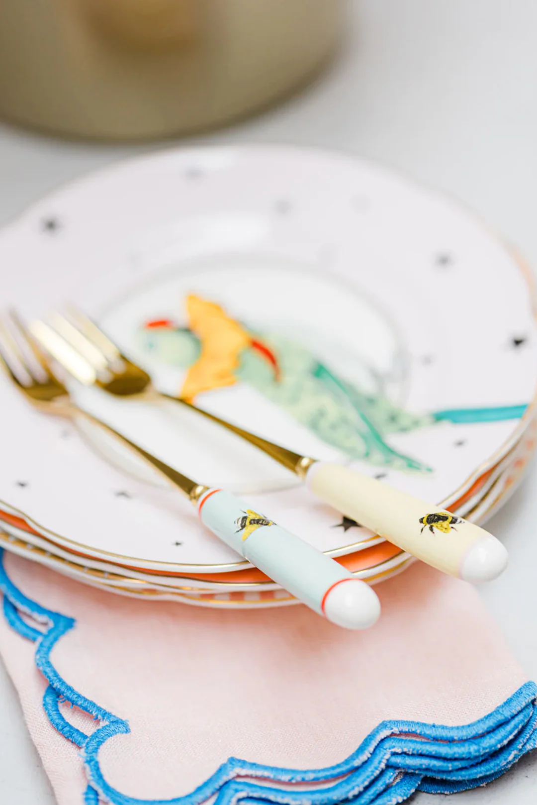 Yvonne Ellen Cake Fork Set, Bee - Image 6