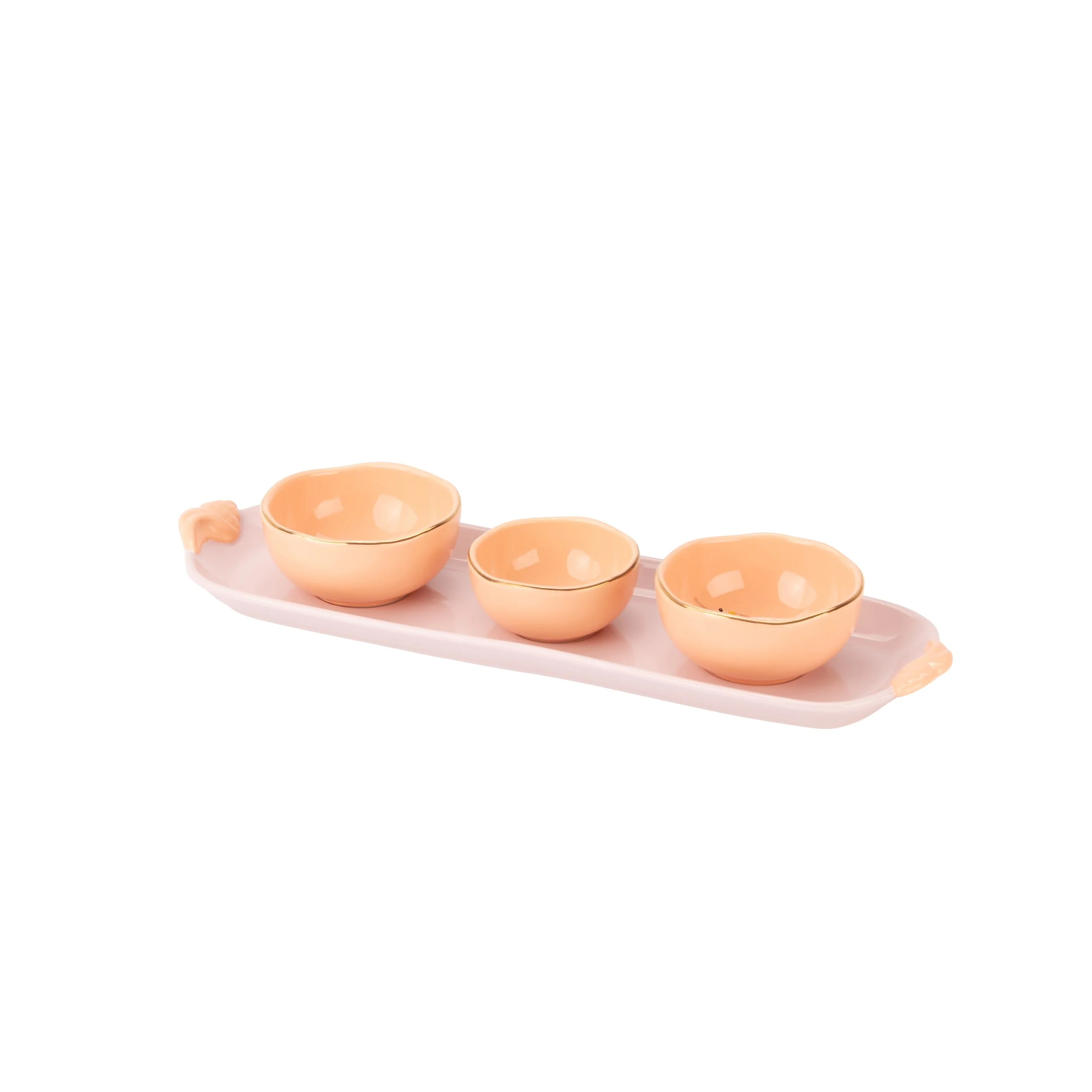 Yvonne Ellen Ceramic Dipping Bowl & Tray Set - Image 4