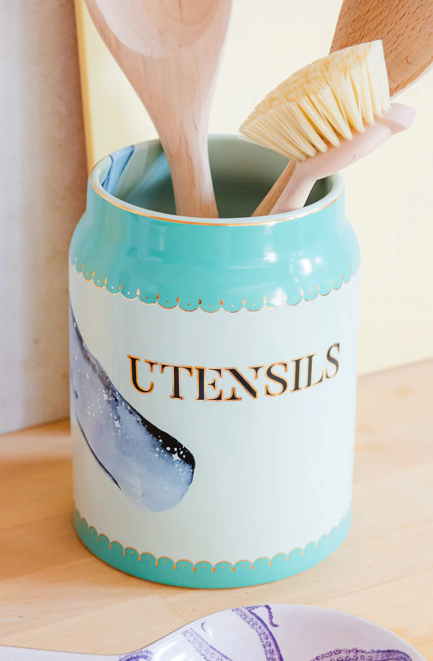 Yvonne Ellen Ceramic Utensil Holder, Whale - Image 5
