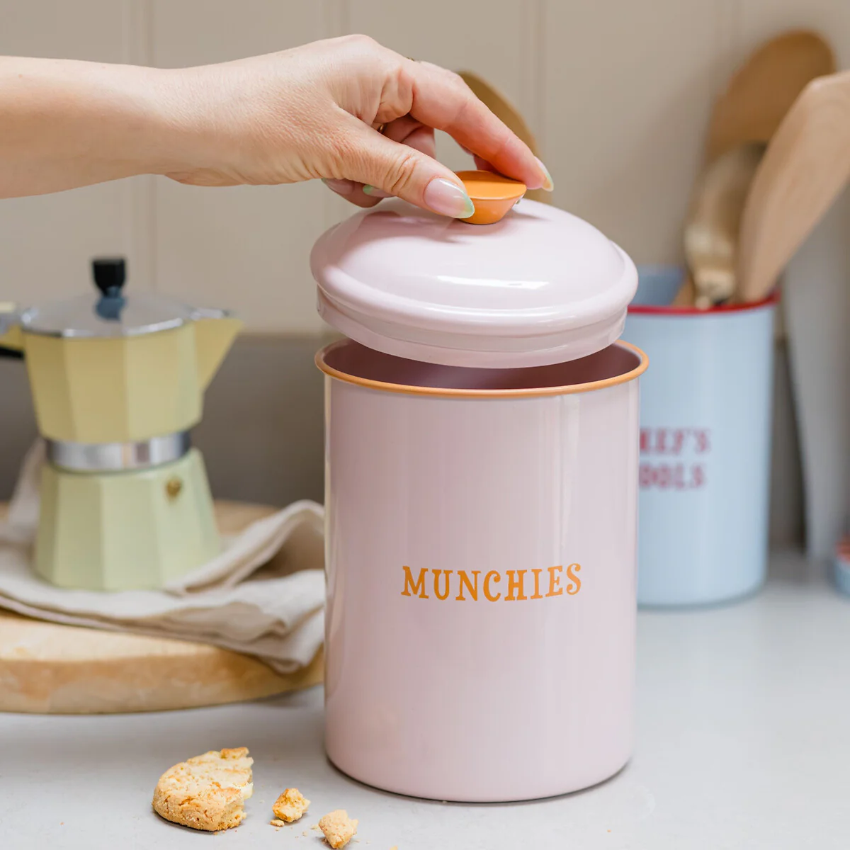 Yvonne Ellen Enamel Biscuits Canister, Munchies - Image 3