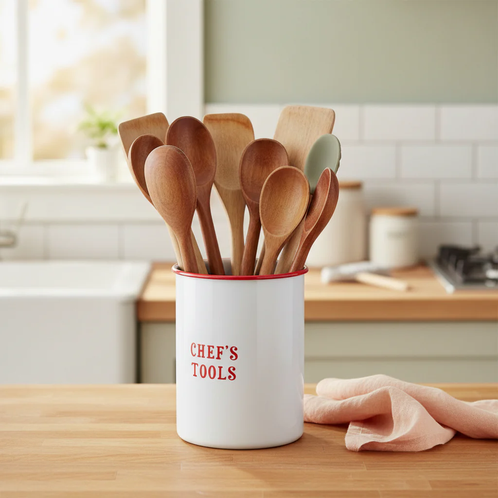 Yvonne Ellen Enamel Utensils Holder, Chef’s Tool - Image 3