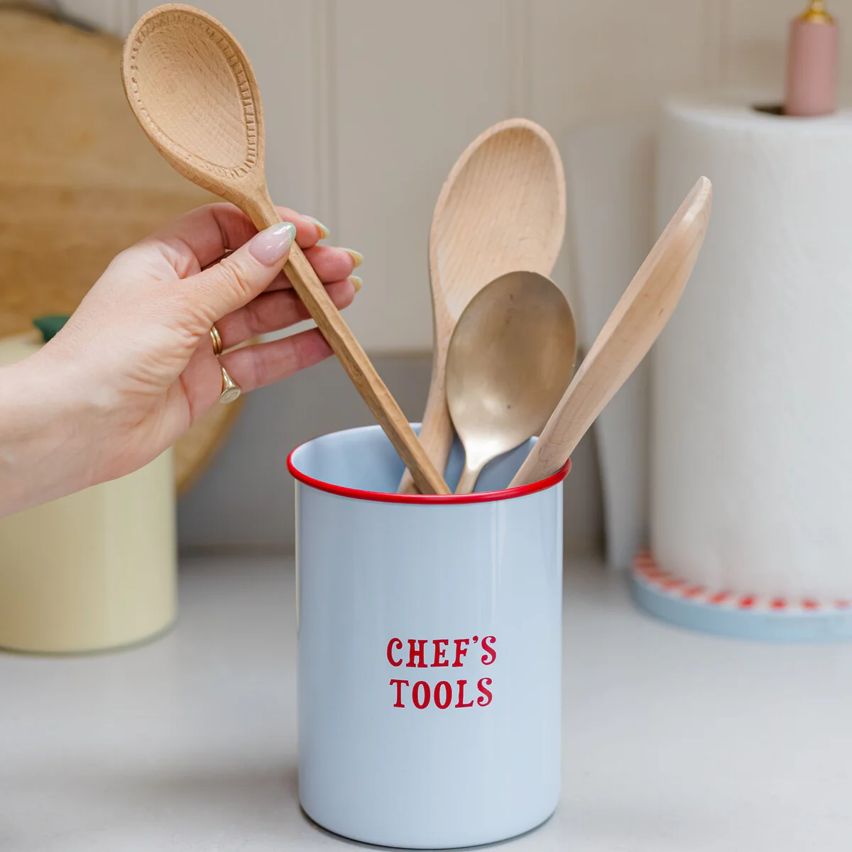 Yvonne Ellen Enamel Utensils Holder, Chef’s Tool - Image 5