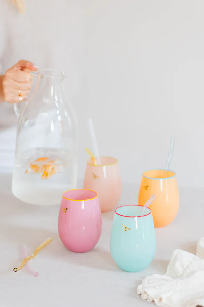Yvonne Ellen Glass Bee Tumblers, Set Of 4 - Image 2