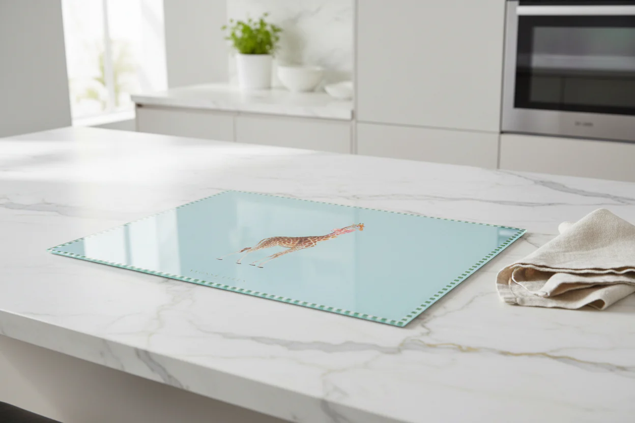 Yvonne Ellen Glass Worktop Saver, Giraffe - Image 9