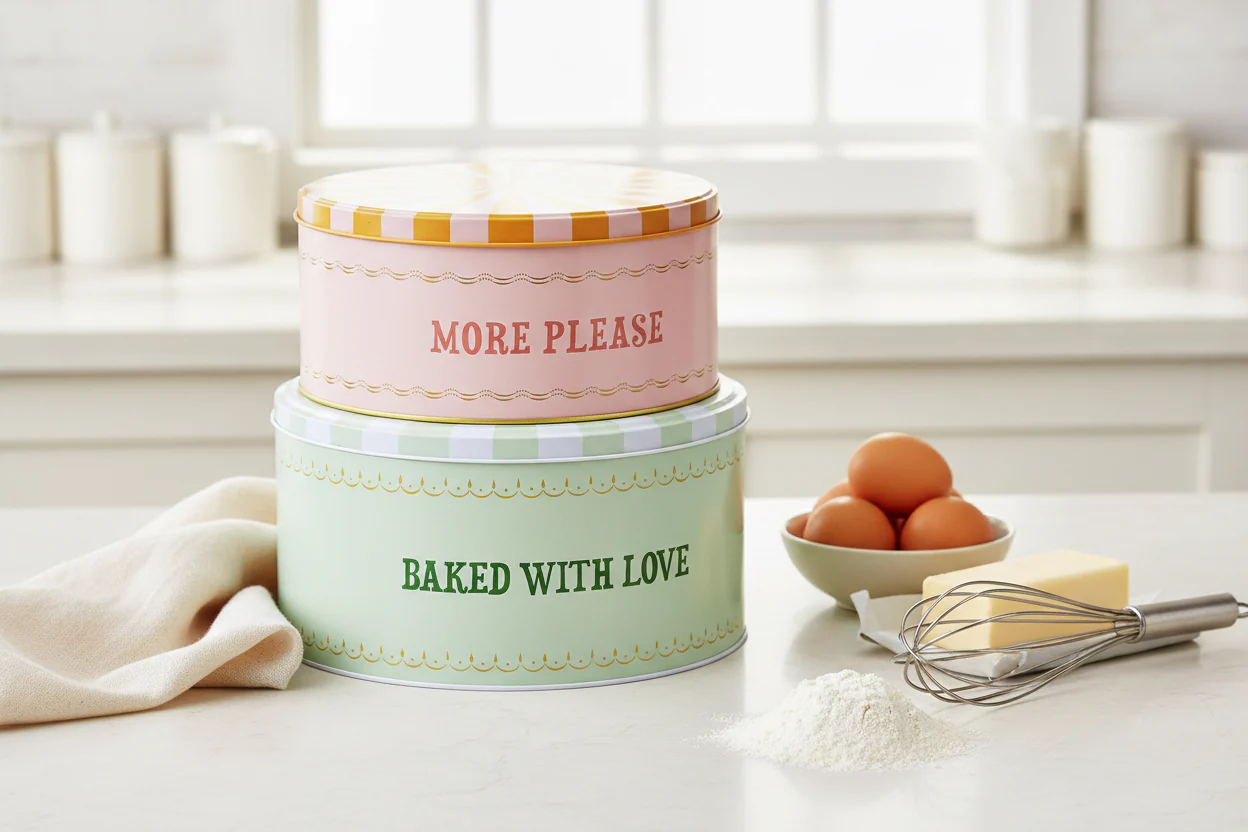 Yvonne Ellen Round Cake Tins, Slogan (Set Of 2 ) - Image 5