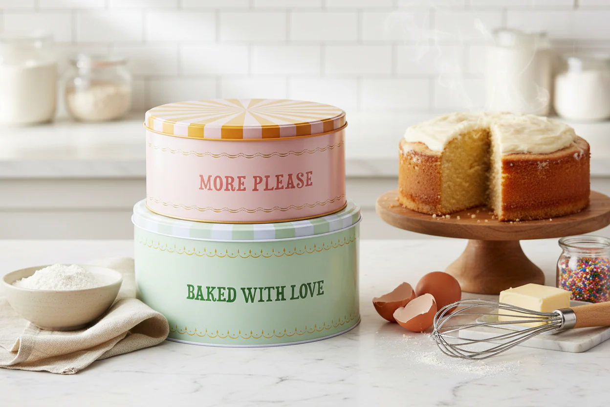 Yvonne Ellen Round Cake Tins, Slogan (Set Of 2 ) - Image 7