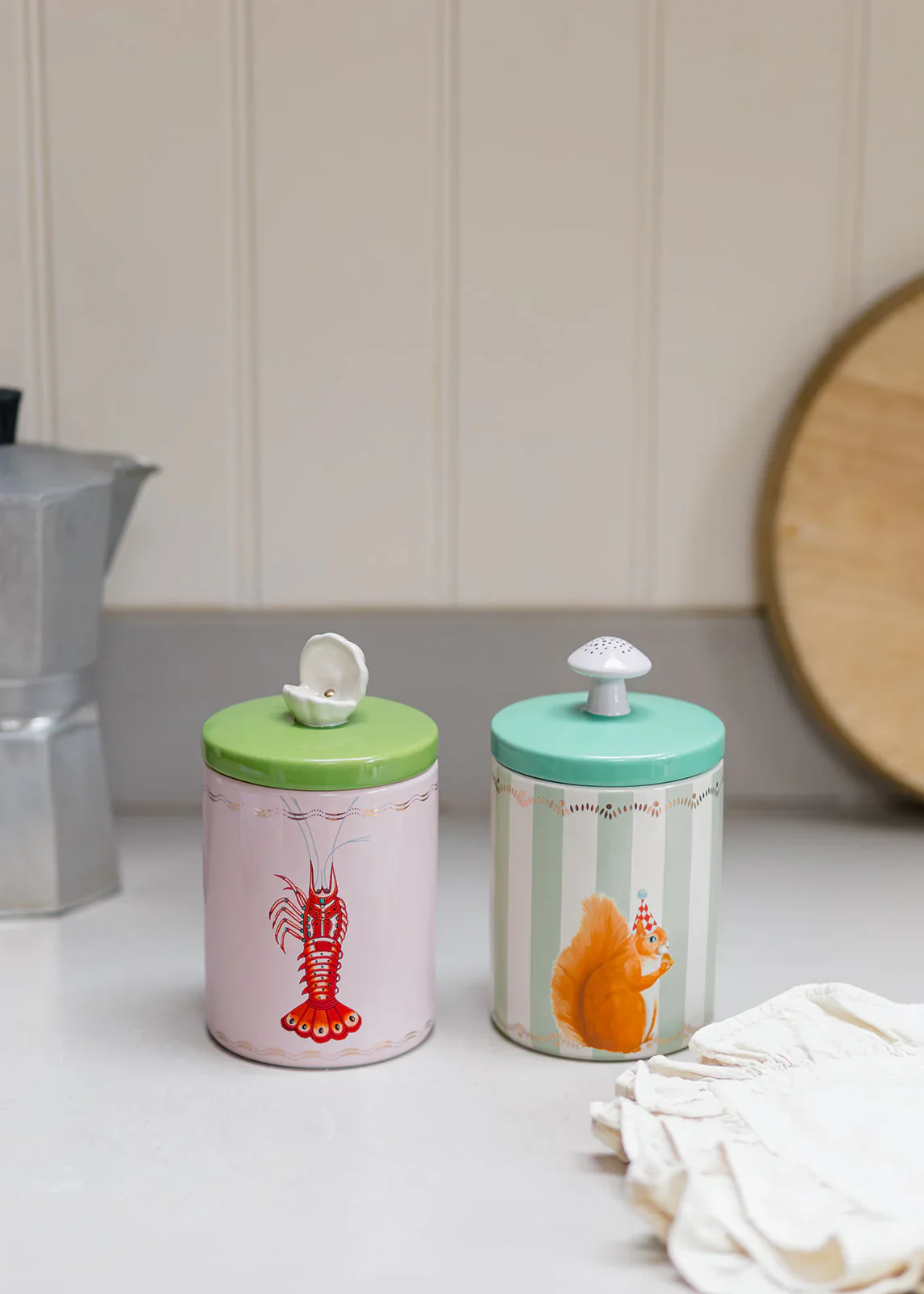 Yvonne Ellen Round Storage Jar, Lobster - Image 5