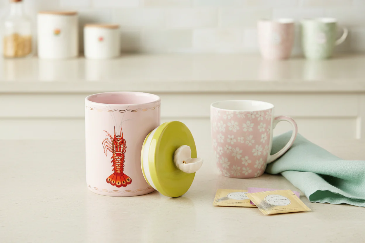Yvonne Ellen Round Storage Jar, Lobster - Image 9