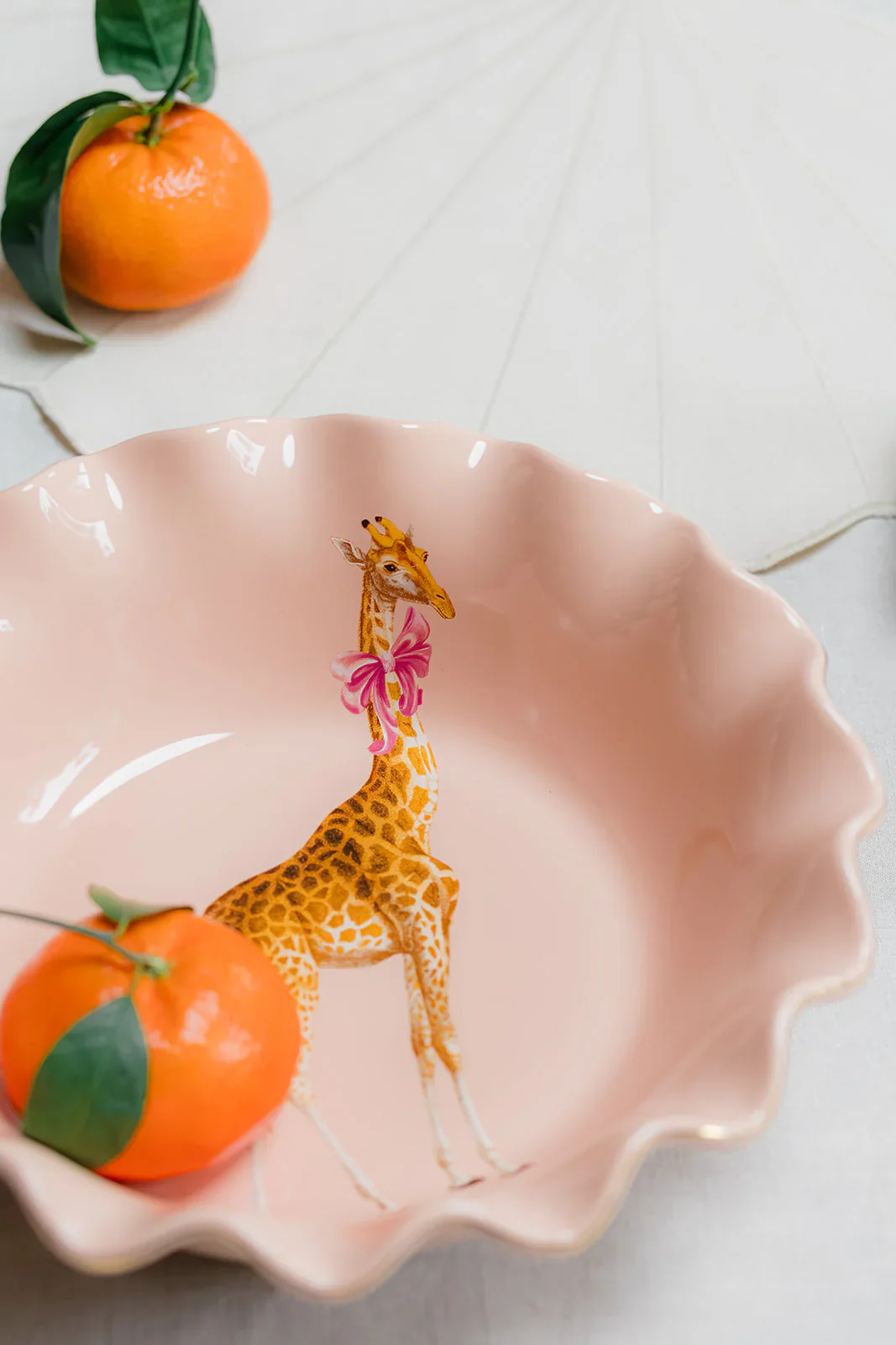 Yvonne Ellen Scalloped Giraffe Fruit Bowl - Image 3