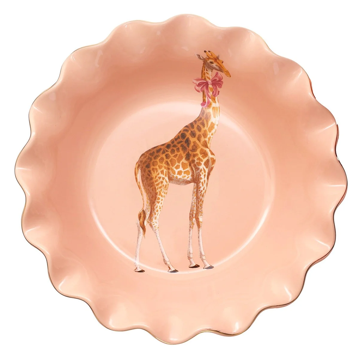 Yvonne Ellen Scalloped Giraffe Fruit Bowl - Image 5