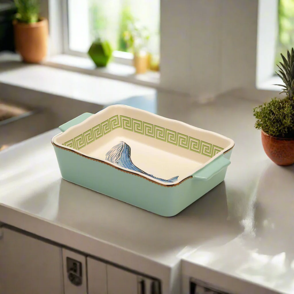 Yvonne Ellen Small Rectangular Baking Dish, Whale - Image 6